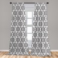 thumbnail image 5 of Ambesonne Tribal Curtains, South Eastern Pattern, Pair of 28"x95", Black and White, 5 of 5