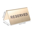 thumbnail image 2 of Minkissy Reserved Sign for Table Stainless Steel Seat Reservation Restaurants 1Pcs, 2 of 5