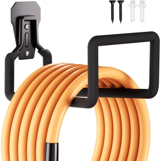 Soporte de pared para manguera de jardín, colgador de manguera de agua resistente para exterior de garaje, carretes de manguera de Metal, gancho para manguera, 1 ud.