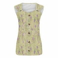 thumbnail image 5 of Hvot&aat Summer Tank Tops for Women V Neck Sleeveless O Ring Shoulder Blouses Loose Fit Button Up Printed Shirts, 5 of 5