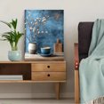thumbnail image 5 of Qisvanset 12x16 Inch Framed Canvas Wall Art Blue Tea Cup Cottagecore Trendy Apartment Kitchen Square Wall Art, 5 of 8
