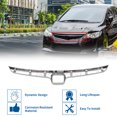 thumbnail image 5 of No.71122SNAA00 Front Grille Trim Hood Bumper Grille Grill for Honda Civic 2006-2008 Chrome Silver Tone, 5 of 6