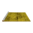 thumbnail image 2 of Ahgly Company Machine Washable Indoor Square Persian Yellow Traditional Area Rugs, 3' Square, 2 of 4