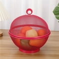 thumbnail image 3 of Frutero de metal con tapa y cesta de malla, cestas de frutas de malla de gran capacidad, 3 of 5