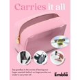 thumbnail image 4 of Bolsa de maquillaje transparente Embla, funda de maquillaje, bolsa de viaje, rosa flamenco, 4 of 6
