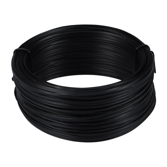 PBPBOX 1Pcs Black PVC Coated Wire for Binding Plants and Crafts 11.8X0.08X0.04In