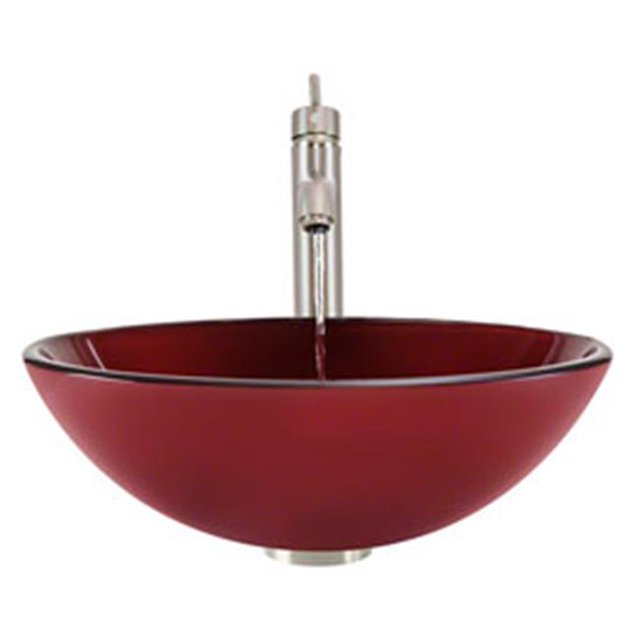 Polaris 641-718-BN Brossé Nickel Salle de Bain 718 Récipient Robinet Ensemble
