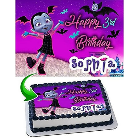  Vampirina  Edible Cake Topper Personalized Birthday  1 4 
