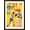 Brown Frame, variant on Art.com Russian Boxing Film Poster Art Print, White Frame Wall Art, 17" x 23"
