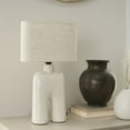 thumbnail image 3 of Nourison 17" Off-White Speckled Modern Ceramic Table Lamp, 3 of 7