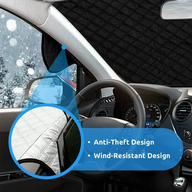 Car Windshield Snow Cover, Car Windshield Cover for Snow, Ice, Sun, Frost  Defense with 4 Layers Protection, Extra Large Waterproof Windshield Cover  Fits for Most Cars : : Car & Motorbike