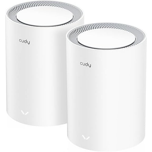 Cudy Dual Band BE3600 WiFi 7 Wi-Fi Mesh System, 3.6 Gbps 160 Mhz, Coverage up to 4,800 Sq.ft, 3 Gigabit Ports, Multi-VPN Compatible, Cudy APP Control(M3600 2-Pack)