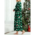 thumbnail image 3 of Avidlove Women's Christmas Long Sleeve Nightgown Long Sleepshirts Henley Sleep Dress Full Length Sleepwear, 3 of 6