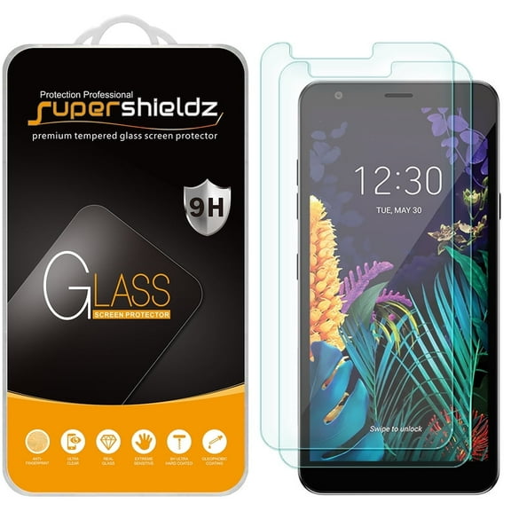[2-Pack] Supershieldz for LG K30 (2019) Tempered Glass Screen Protector, Anti-Scratch, Anti-Fingerprint, Bubble Free