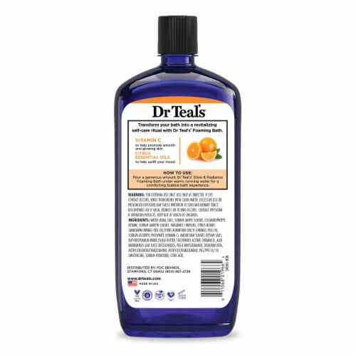 Dr Teal's Vitamin C Glow & Radiance Pure Epsom Salt Foaming Bath 34 fl oz - Pack of 2