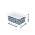 thumbnail image 3 of Halons Large Ice Cube Silicone Tray with Lid, 6 Compartment 125ml Food Grade Ice Mold, Freezer Safe Ice Storage Box for Soup, Dressings and Homemade Frozen Foods, 3 of 6
