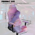 thumbnail image 4 of TSOVTHRID Purple Marble Texture Print Set of 4 Gaming Chair Slipcover with Armrest Covers Stretch Rotating Gaming Chair Protector Office Desk Chair Cover Cat Scratch Proof, 4 of 7