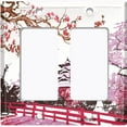 thumbnail image 6 of Metal Light Switch Plate Cover Japanese Pink Sakura Flower House Red FLW128, 6 of 13