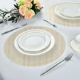 thumbnail image 6 of 15.4inch Round Placemats, DIY Printing Design, Suitable for Kitchen, Table Party Decoration Beige, 6 of 7