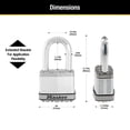 thumbnail image 5 of Padlock Master Lock M5XDLF de carburo de boro de alta resistencia, 5 of 5