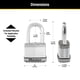 thumbnail image 5 of Padlock Master Lock M5XDLF de carburo de boro de alta resistencia, 5 of 5