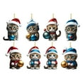 thumbnail image 2 of Adorno navideño de 8 piezas para árbol de Navidad, adorno navideño de acrílico, colgante navideño, adornos colgantes para árbol de Navidad, fiestas, coche, tejas colgantes, 2 of 9
