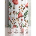 thumbnail image 6 of Red Mushrooms Sheer Curtains 108 Inch Length 2 Panels Set Window Treatments, Maple Leaves Plants Country Botanical Rod Pocket Semi Curtains for Living Room/Bedroom/Kitchen Décor, 104"W x 108"L, 6 of 7