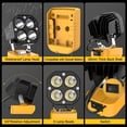 thumbnail image 4 of Lámpara de trabajo LED Azocek de 40 W, 6000 LM con batería Dewalt de 20 V, 4 of 7