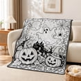 thumbnail image 4 of Byndra Halloween DIY Coloring Blanket, Large Throw Blanket with Spooky Ghost Pumpkin Pattern and Classic Style, Art Activity for Kids, Adults, Home, Party, Sleepover, Gift, 4 of 6