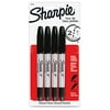 Sharpie Twin Tip Fine Point and Ultra Fine Point Permanent Markers, 4 Black Markers
