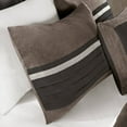 thumbnail image 3 of Madison Park Palmer Full 7 PC Pieced Faux Suede Comforter Set in Black, 3 of 12