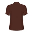thumbnail image 5 of Savings Clearance! Womens Plus Size T-Shirt,Summer Short Sleeve Blouse Tops for Womens,Woman Fashion Solid Color Ruffle Short Sleeve V-Neck Blouse Top, 5 of 5