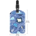 thumbnail image 6 of Square 2Pack PU Leather Polar Animals Cruise Luggage Tag with Privacy Cover and Name ID Tag for Travel Handbags Backpacks Luggage Tags, 6 of 6
