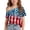 Multicolor5, variant on YUANxueke 4th of July Outfit Tops for Girls Short Sleeve Off the Shoulder Printed T-Shirt Summer Fashion USA Shirt for 5-14 Years