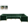 thumbnail image 1 of Meridian Furniture Alina Sectionnel Modulaire en Velours Vert, 1 of 19