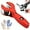 Red, variant on Ratchet-Type Pipe Cutter, One-Hand Fast Pipe Cutting Tool, Tubing Copper Cutter Tool Hand Cutters Hose Rigid Plastic Exhaust PVC Stainless Steel, 2 in 1 Close Quarters Tube Compact