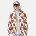 thumbnail image 2 of Daiia Rose Flowers UPF 50+ Sun Protection Hoodie Jacket Lightweight Long Sleeve Sun Shirt for Women Men with Pocket Hiking Outdoor-Medium, 2 of 7