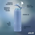 thumbnail image 3 of Ello Pop & Fill Stainless Steel Water Bottle with Quick Fill Technology, Double Walled Vacuum Insulated Metal, Leak Proof Locking Lid, Sip & Chug, BPA Free, Holiday Gift, 22oz, Raincloud, 3 of 11