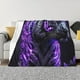 thumbnail image 1 of Balery Purple Plant White Tiger Manta de Franela con Dibujo, Lujo Ultra Suave y Cálido, Antipelusa y Resistente a las Arrugas para Cama, Sofá, Camping -80"x60", 1 of 6
