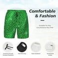 thumbnail image 3 of Honeii Shiny round green sequins Print Men's Swim Shorts,Mens Swim Trunks,Breathable Mesh Beach Shorts for Swimming,Surfing, and Beach Activities-X-Large, 3 of 6