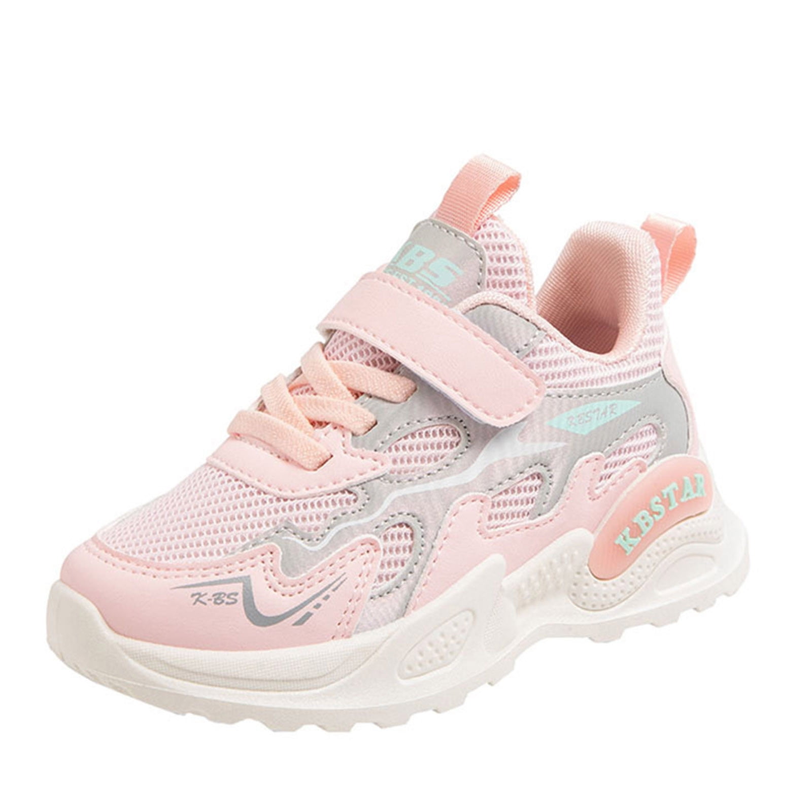 KaLI_store Kids Shoes Girls Lightweight Breathable Tennis Walking Sneakers  Velcro Sport Trail Running Shoe for Toddler/Little/Big Kid,White 