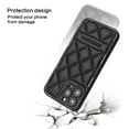 thumbnail image 6 of Dteck for Apple iPhone 13 6.1 inch,Diamond-shaped Pattern Leather Shockproof Anti-scratch Stylish Camera Lens Protection Phone Case,Black, 6 of 7