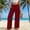 Wine, variant on BUIGTTKLOP Wide Leg Pants for Women Flowy Palazzo Drawstring Elastic Waist Pant Summer Beach Trousers with Pockets