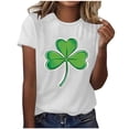 thumbnail image 2 of St. Patrick's Day Shirt for Women Shamrock Graphic T-Shirt Short Sleeve Crewneck Loose Fit Festival Apparel Holiday Gift, 2 of 5