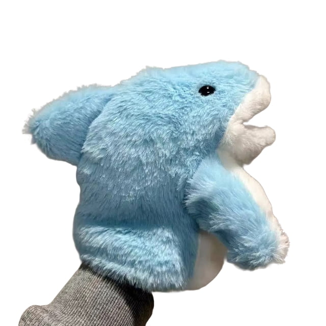 Marioneta de mano de tiburón de 11 pulgadas, peluche de animales del océano con boca móvil, juguete de tiburón de peluche suave para niños, juego de rol, regalo educativo.