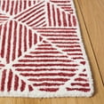 thumbnail image 3 of SAFAVIEH Abstract Brock Geometric Area Rug, Red/Ivory, 4' x 6', 3 of 11