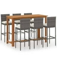thumbnail image 3 of vidaXL Patio Bar Set Bar Table and Stools Patio Furniture Set with Cushions, 3 of 31
