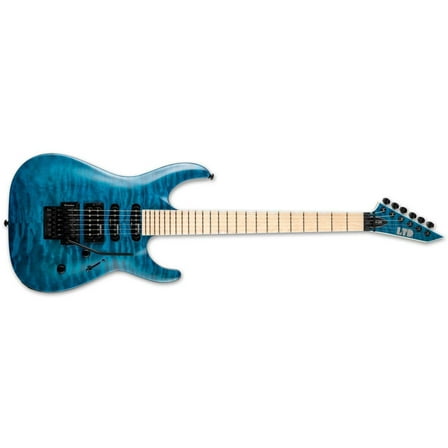 ESP LTD MH-203QM Electric Guitar - See Thru Blue