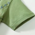 thumbnail image 5 of HILEELANG Toddler Boy Summer Short Clothes Sets Outfits Easter Cotton Green Dinosaur Tee Shirts Pocket Adjustable Knite Shorts Playwear Sets 3T, 5 of 6