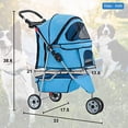 thumbnail image 6 of Bestpet 3 Wheel Collapsible Pet Stroller, Blue, 6 of 7